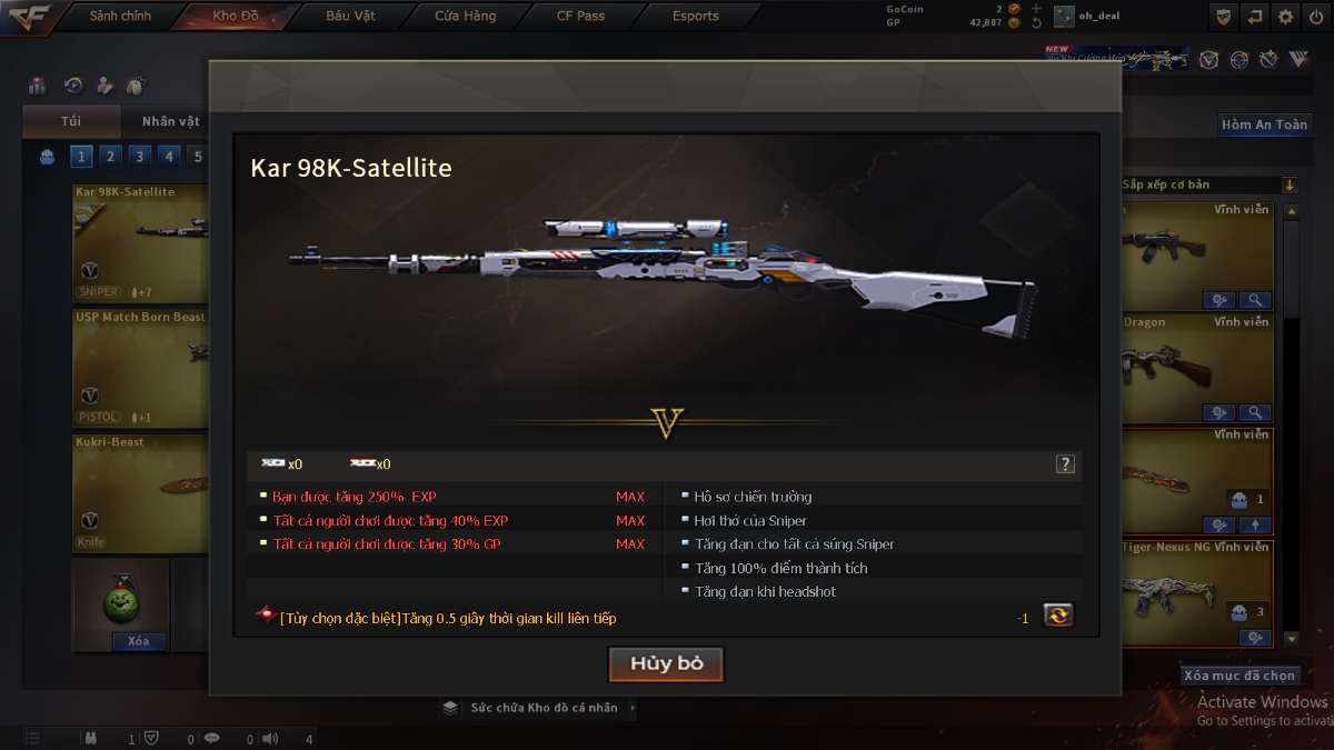 shop acc cf uy tin gia re